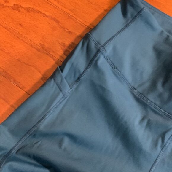 Pasomix Size XL high rise waist/tummy control/double pockets blue athletic pants - Picture 3 of 8